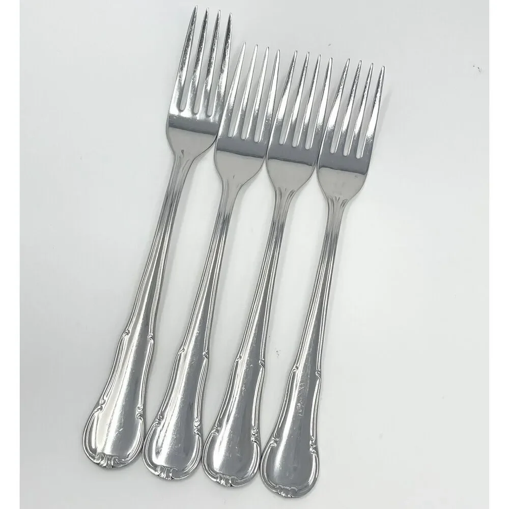 Wmf Cromargan Dorset Barock 3 Salad Forks 7” 1 Dinner Place Fork 7.75”